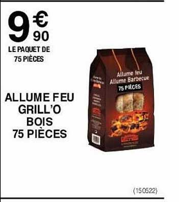 allume feu grill'o bois 75 pièces