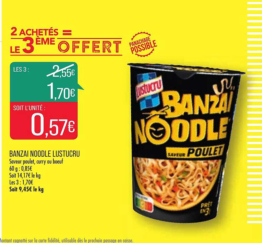 banzai noodle lustucru