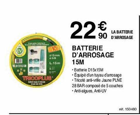 Batterie D'arrosage 15m