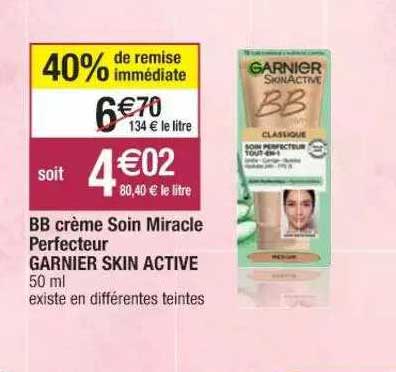 bb crème soin miracle perfecteur garnier skin active