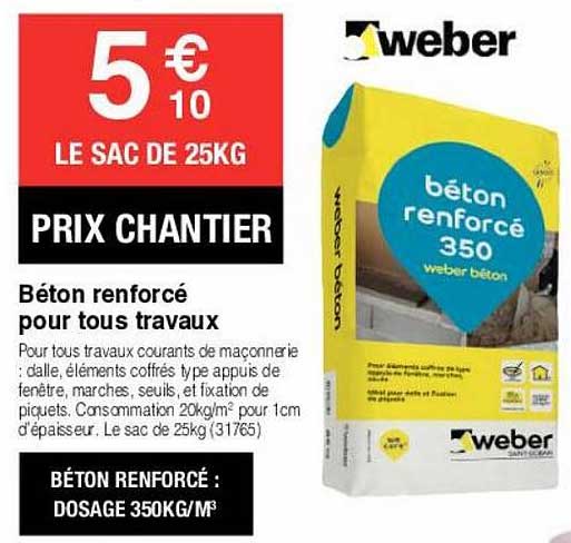 Béton Renforcé Pour Tous Travaux Weber