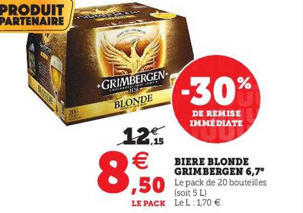 Bière Blonde Grimbergen 6,7°