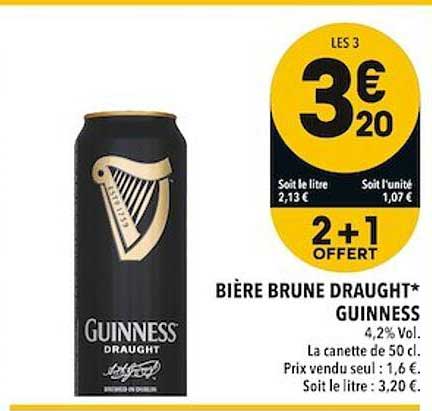 bière brune draught guinness