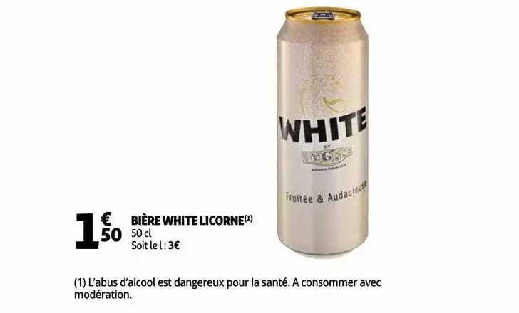 Bière White Licorne