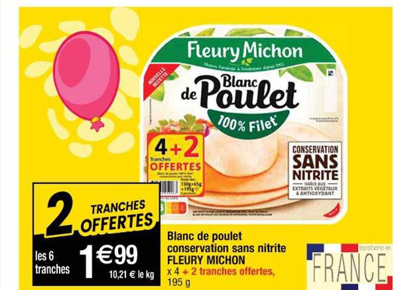 blanc de poulet conservation sans nitrite fleury michon
