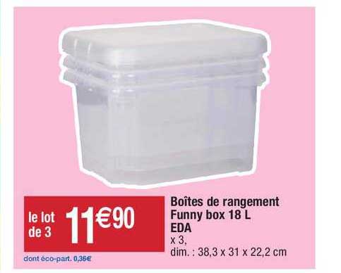Boîtes De Rangement Funny Box 18 L Eda