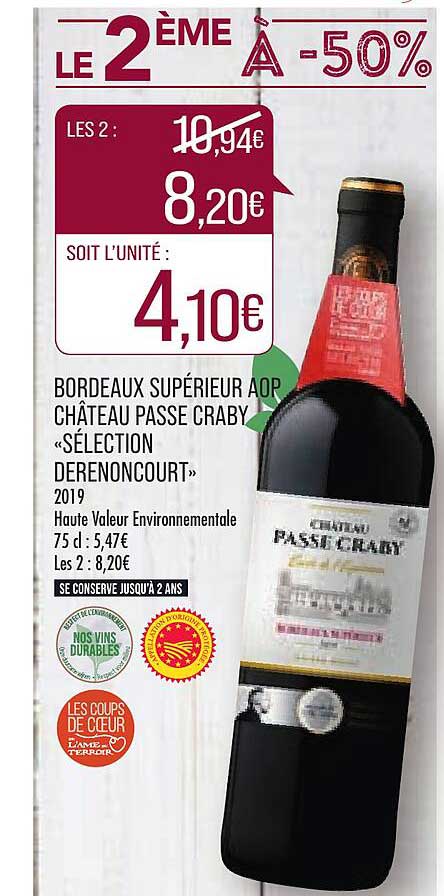 bordeaux supérieur aop château passe craby "sélection derenoncourt"