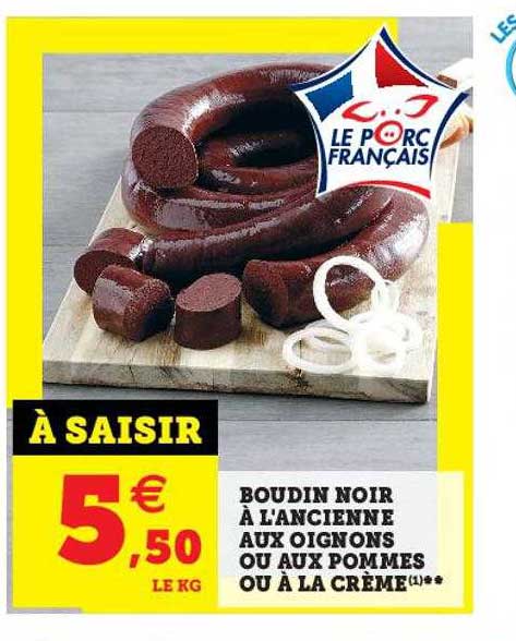 Boudin Noir à L'ancienne Aux Oignons Ou Aux Pommes Ou à La Crème
