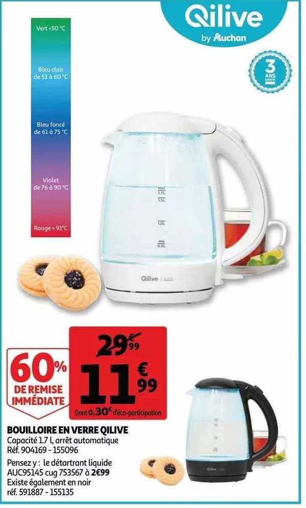 Bouilloire En Verre Qilive