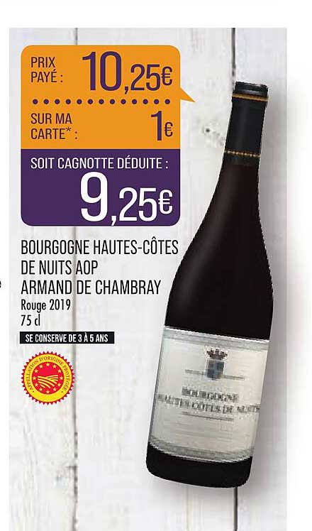 Bourgogne Hautes-côtes De Nuits Aop Armand De Chambray Rouge 2019