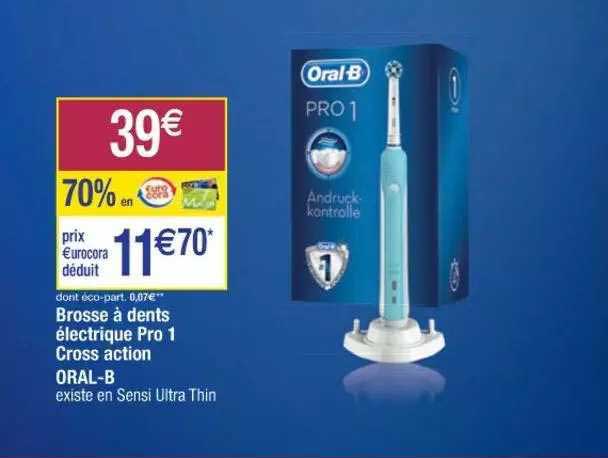 brosse à dents électrique pro 1 cross action oral-b