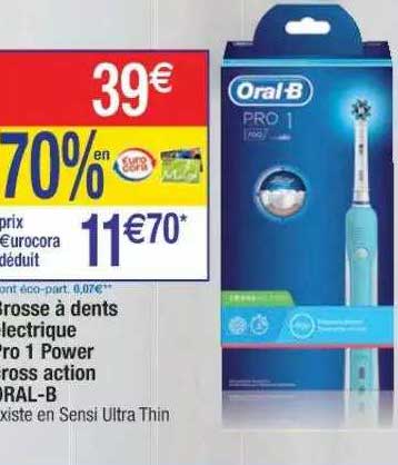 brosse à dents électrique pro 1 power cross action oral-b