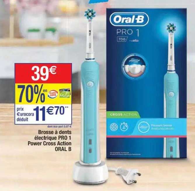 brosse à dents électrique pro 1 power cross action oral b