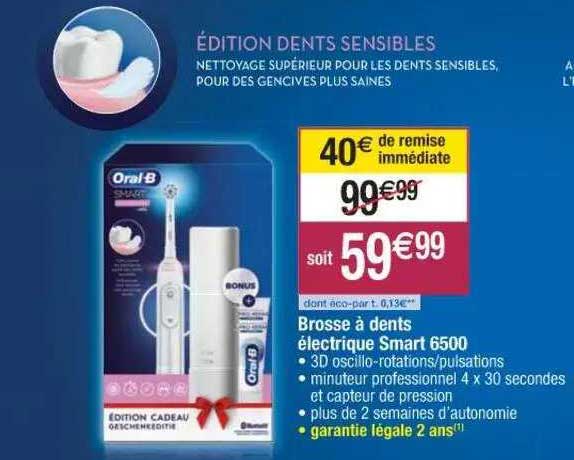 brosse à dents électrique smart 6500 oral-b