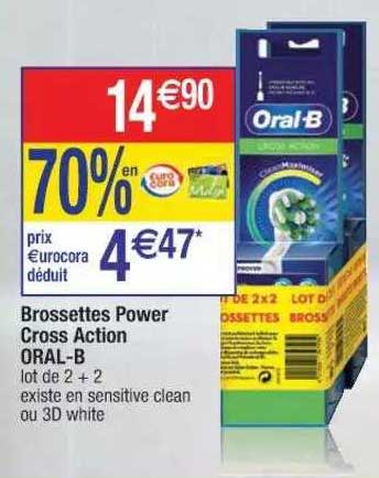 brossettes power cross action oral-b