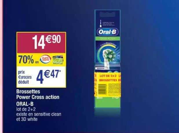 brossettes power cross action oral-b