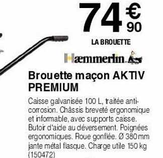 Brouette Maçon Aktiv Premium