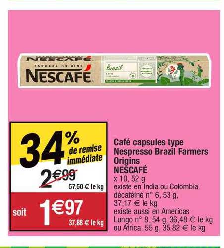 café capsules type nespresso brazil farmers origins nescafé