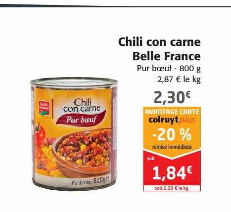 chili con carne belle france