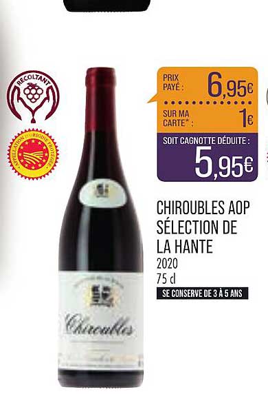 chiroubles aop sélection de la hante 2020