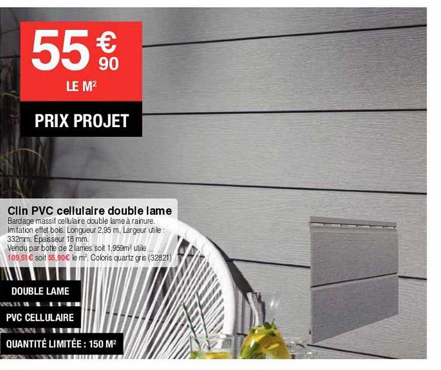 clin pvc cellulaire double lame