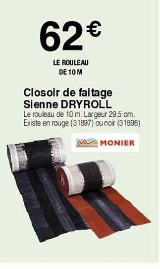 cloisoir de faitage sienne dryroll
