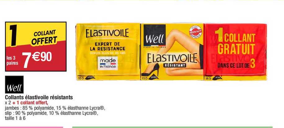 collants élastivoile résistants well