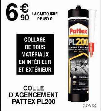 colle d'agencement pattex pl200