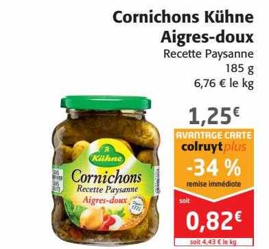 Cornichons Kühne Aigres-doux