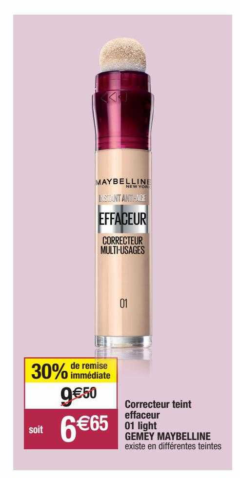 correcteur teint effaceur 01 light gemey maybelline
