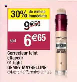 correcteur teint effaceur 01 light gemey maybelline