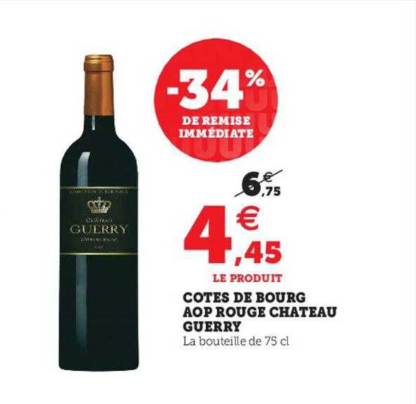 côtes de bourg aop rouge château guerry