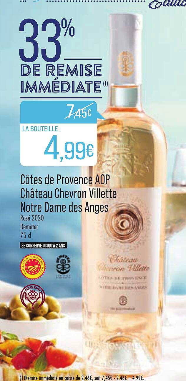 côtes de provence aop château chevron villette notre dame des anges