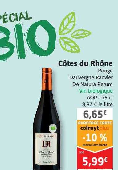 côtes du rhône rouge dauvergne ranvier de natura rerum