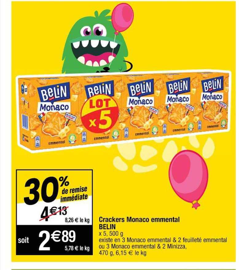 Crackers Monaco Emmental Belin
