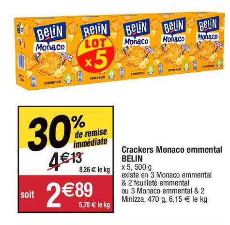 Crackers Monaco Emmental Belin