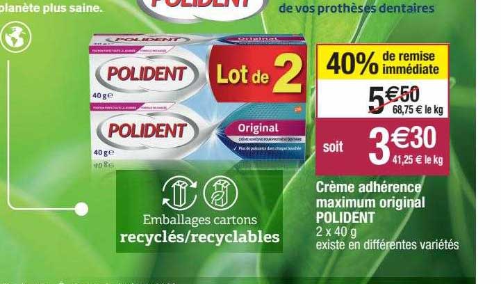 crème adhérence maximum original polident