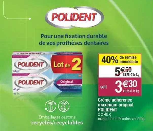 crème adhérence maximum original polident