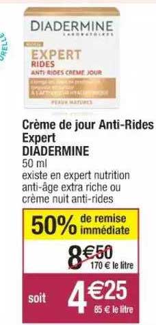 crème de jour anti-rides expert diadermine