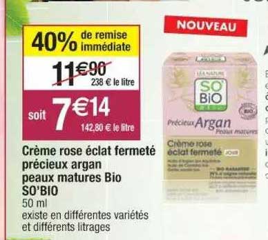 crème rose éclat fermeté précieux agan peaux matures bio so'bio