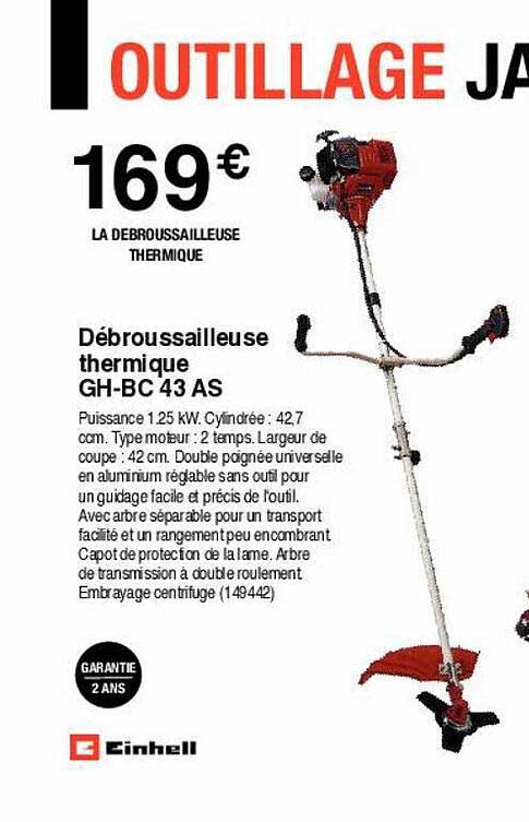 débroussailleuse thermique gh-bc 43 as einhell