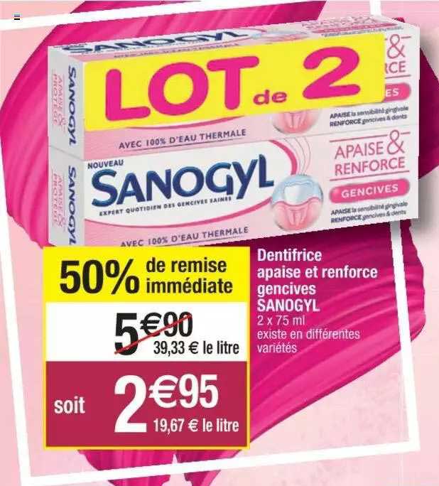 dentifrice apaise et renforce gencives sanogyl