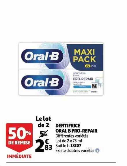 dentifrice oral b pro-repair