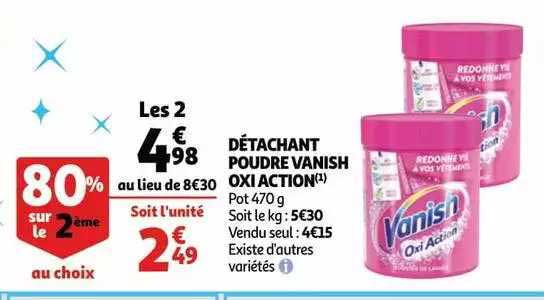 détachant poudre vanish oxi action