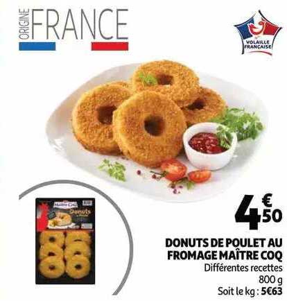 donuts de poulet au fromage maître coq