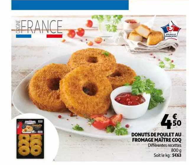donuts de poulet au fromage maître coq