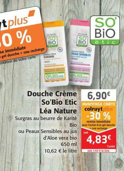 Douche Crème So'bio étic Léa Nature