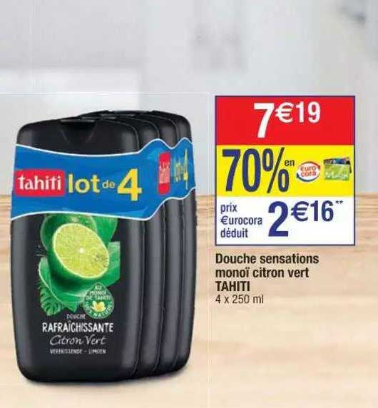 Douche Sensations Monoï Citron Vert Tahiti