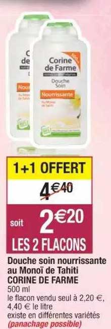 douche soin nourrissante au monoï de tahiti corine de farme