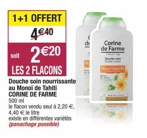douche soin nourrissante au monoï de tahiti corine de farme